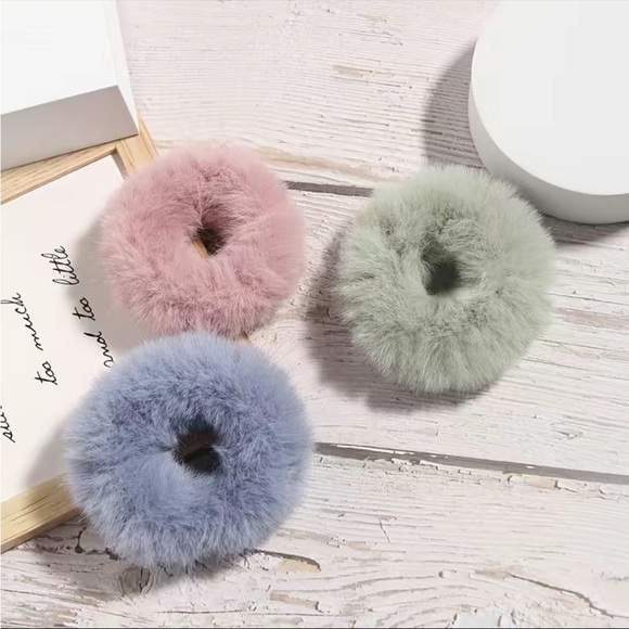 Accessories | 6 Piece Fuzzy Trending Y2k 9s Hair Scrunchy Set Multi ...